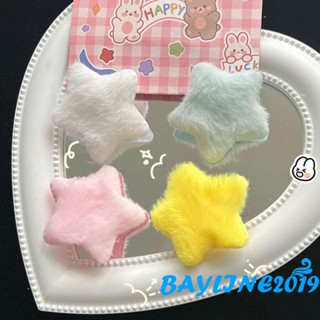 Bay- กิ๊บติดผม รูปการ์ตูนดาว ผ้ากํามะหยี่ขนนิ่ม สีพื้น เครื่องประดับผม สําหรับผู้หญิง ของขวัญวันเกิด