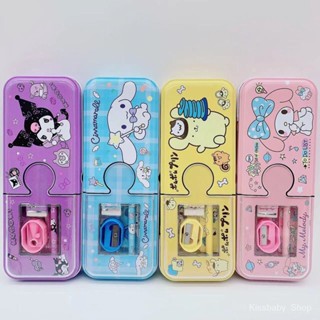 ชุดกล่องดินสอ ลายการ์ตูน Sanrio Kuromi สีขาว เหมาะกับของขวัญ สําหรับนักเรียนประถม จํานวน 5 ชิ้น