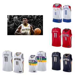 New Orleans Pelicans #11 Jrue Holiday เสื้อสเวตเตอร์ของเสื้อบาสเก็ตบอล NBA Jersey