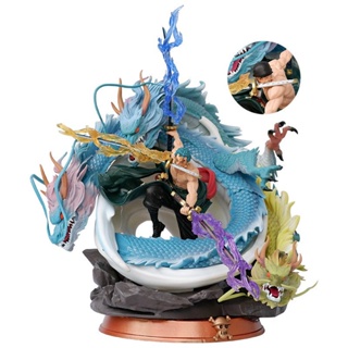 [Spot] One piece GK Black Pearl changed to Sanlong Solon Luo Luo Ya super huge tornado hand-made statue model ornament DNTG