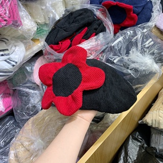 หมวกเบเร่ต์ ลายดอกไม้ สไตล์เกาหลี แฟชั่นฤดูใบไม้ร่วง สําหรับผู้หญิง และนักเรียน