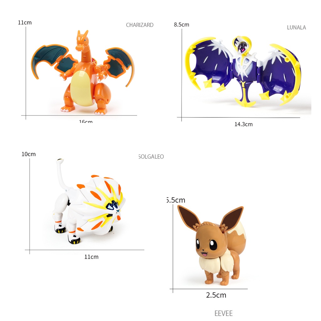 pokemon-โปเกมอน-โมเดล-ลูกบอลโปเกมอนของเล่นสําหรับ-แปลงร่างอยู่ในโปเกบอลได้-โปเกมอนขยับข้อต่อได้-สําหรับเด็ก