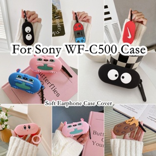 【Case Home】เคสหูฟัง แบบนิ่ม ลายการ์ตูนน่ารัก สําหรับ Sony WF-C500 WF-C500