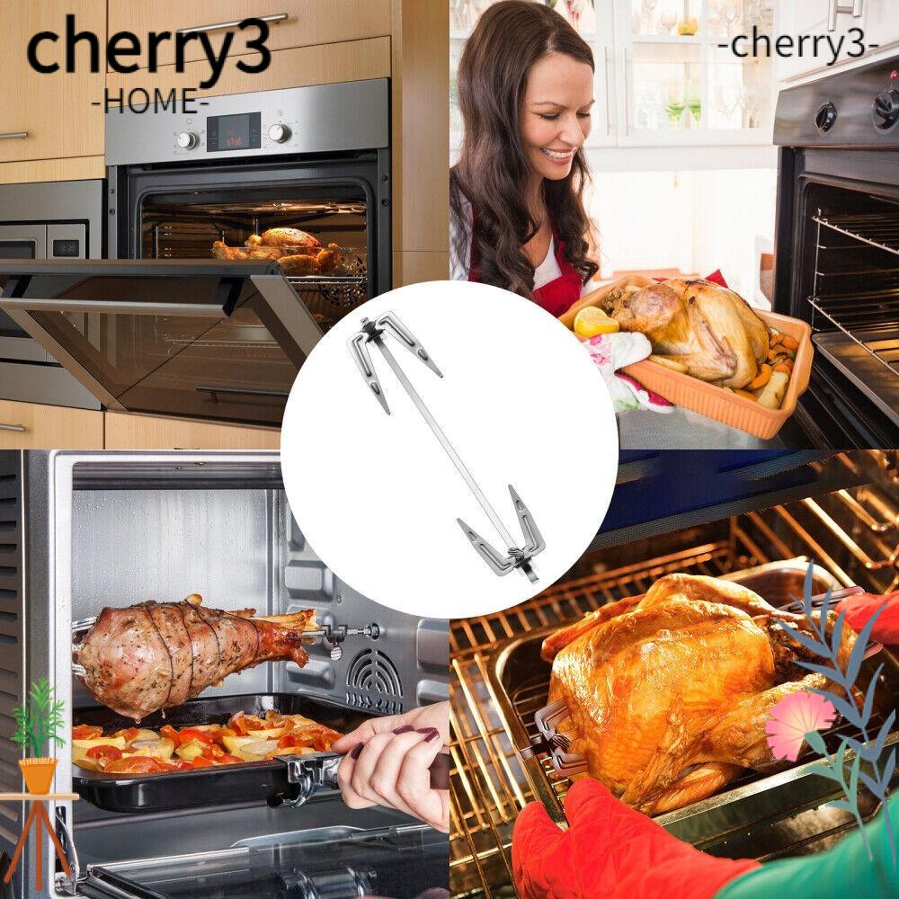 cherry3-ตะเกียบย่างไก่-สเตนเลส-กันสนิม-หมุนได้-แบบพกพา-อุปกรณ์เสริม-สําหรับย่างบาร์บีคิว