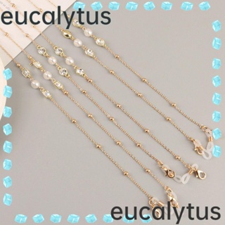 Eucalytus1 สายคล้องแว่นตากันแดด ประดับไข่มุกคริสตัล แฟชั่น