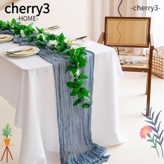 Cherry3 ผ้าปูโต๊ะ ผ้าโพลีเอสเตอร์ สีพื้น สไตล์โบฮีเมียน น้ําหนักเบา สําหรับตกแต่งบ้าน ปาร์ตี้