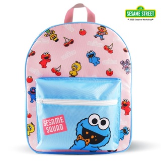 Bundanjai (กระเป๋าเป้) SST4-กระเป๋าเป้ : Sesame Street Squad Backpack-BP-B13-Pink W11.5xH13x4.5 in
