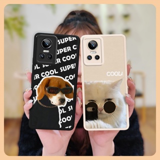 texture couple Phone Case For OPPO Realme GT Neo3 youth soft shell personality Anti-knock leather advanced luxurious