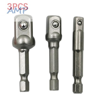⚡NEW 8⚡Socket Bit Adapter Silver Socket Adapter 1/4 3/8 1/2 3pcs Chrome Vanadium Steel
