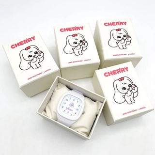 นาฬิกาข้อมือควอตซ์ ลาย Kpop IVE Cherry Jang Won Young สีขาว แบบเรียบง่าย
