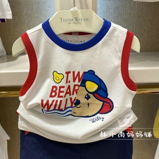 พร้อมส่ง ขายดี ใหม่ เสื้อแขนกุด ผ้าฝ้าย 100% ลายการ์ตูน สไตล์เกาหลี ญี่ปุ่น แฟชั่นฤดูร้อน สําหรับเด็กผู้ชาย เด็กผู้หญิง