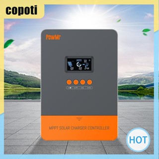 Copoti MPPT ตัวควบคุมเครื่องชาร์จพลังงานแสงอาทิตย์ หน้าจอ LCD 12V 24V 36V 48V สําหรับแบตเตอรี่ลิเธียม สําหรับบ้าน