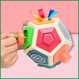 Five Senses Busy Ball Infants Grab Ball Hexahedron ประกอบแบบถอดได้มัลติฟังก์ชั่การศึกษาปฐมวัยของเล่นทางปัญญา