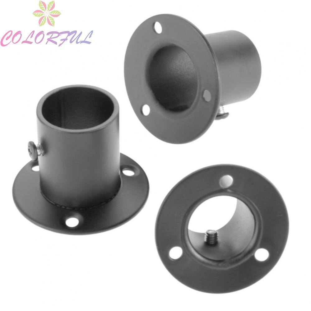 【COLORFUL】2pc Strong Steel Wardrobe Rail Pole Socket Brackets with ...