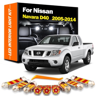 ชุดหลอดไฟ LED ติดป้ายทะเบียนรถยนต์ สําหรับ Nissan Navara D40 2005 2006 2007 2008 2009 2010 2011 2012 2013 2014 8 ชิ้น