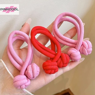 Pinkcool ยางรัดผมหางม้า แบบหนา ยืดหยุ่น แข็งแรง เครื่องประดับผม แฟชั่นสําหรับผู้หญิง