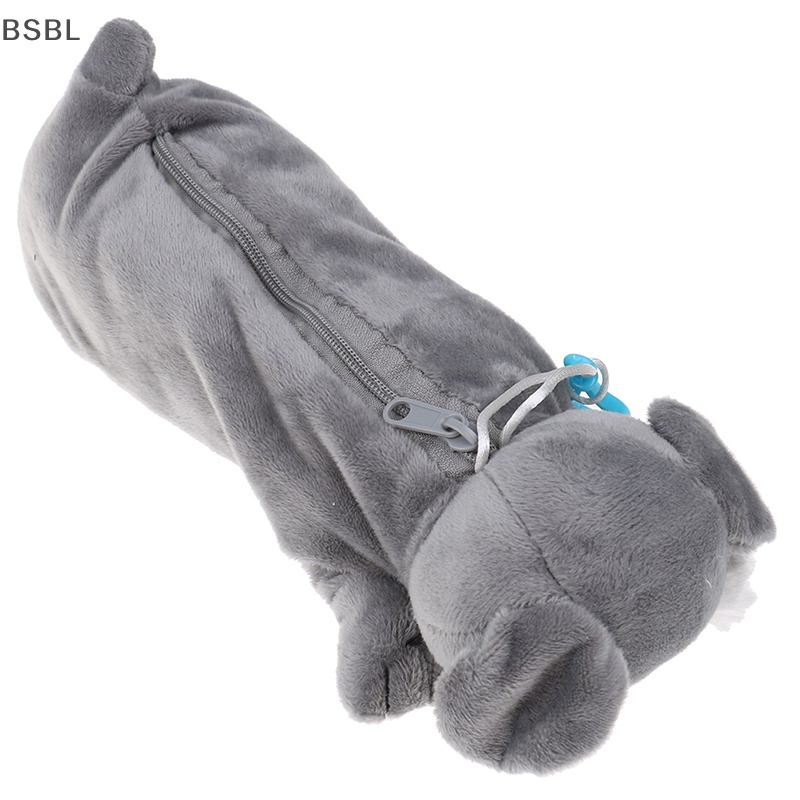 bsbl-กระเป๋าดินสอ-ตุ๊กตาการ์ตูนสุนัข-ผ้ากํามะหยี่ขนนิ่ม-สําหรับเด็ก-กล่องดินสอ-เครื่องเขียน-bl