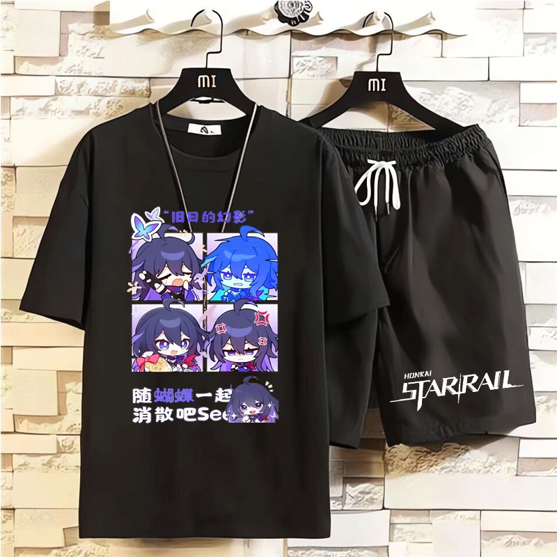 honkai-ชุดเสื้อยืดแขนสั้น-ลายอนิเมะ-และมังงะ-star-rail-double-the-fun-ginga-kikoutai-majestic-prince