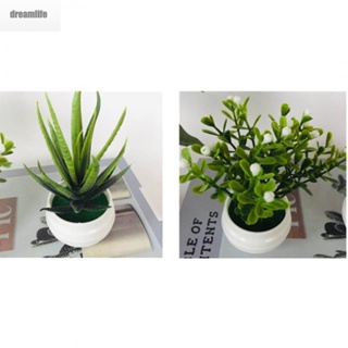 【DREAMLIFE】Artificial Potted Plant Potted Realistic Artificial Bonsai Decor Decoration