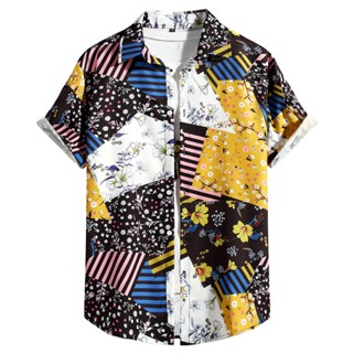 เสื้อเชิ้ตแขนสั้น พิมพ์ลายนางเงือก ขนาดใหญ่ คุณภาพสูง สไตล์ฮาวาย เหมาะกับเดินชายหาด สําหรับผู้ชาย 2023