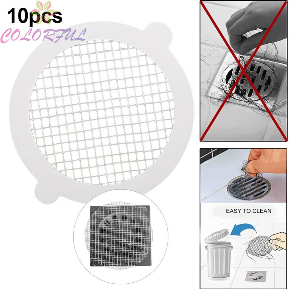 colorful-convenient-and-durable-hair-catcher-for-floor-drains-10x-pack-included