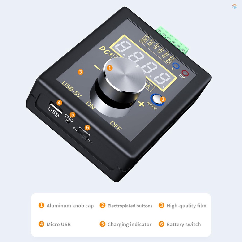 fash-fnirsi-เครื่องกําเนิดสัญญาณแรงดันไฟฟ้า-0-10v-0-22ma-ปรับได้-พาวเวอร์ซัพพลาย-3-วิธี-ปรับได้-plc-led