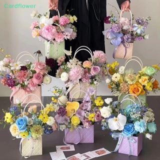 &lt;Cardflower&gt; กล่องบรรจุภัณฑ์ช่อดอกไม้ แบบพกพา สําหรับตกแต่งงานแต่งงาน งานเลี้ยงวันเกิด DIY