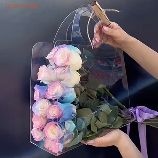 [Interesting] กล่องดอกไม้ใส พร้อมหูหิ้ว แบบพกพา สําหรับใส่ของขวัญ งานแต่งงาน 1 ชิ้น