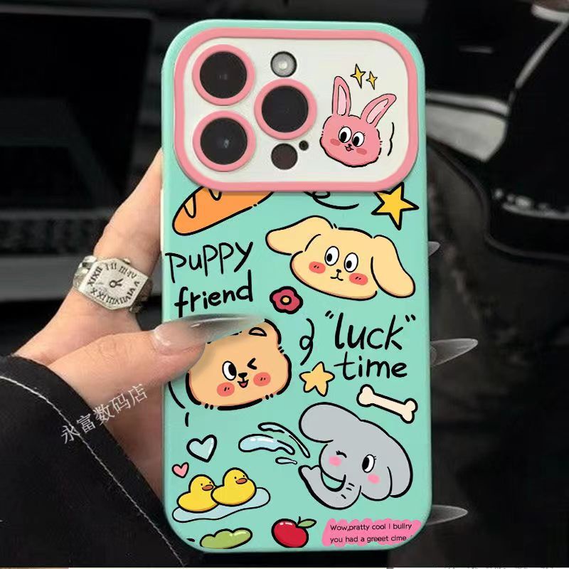 เคสมือถือ-แบบนิ่ม-ลายการ์ตูนสัตว์-สําหรับ-apple-14-pro-max-iphone-13-pro-12-11-7p