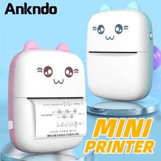 Ankndo เครื่องพิมพ์ใบเสร็จไร้สาย ขนาดเล็ก C9 58 มม. สําหรับ Android IOS HD DIY