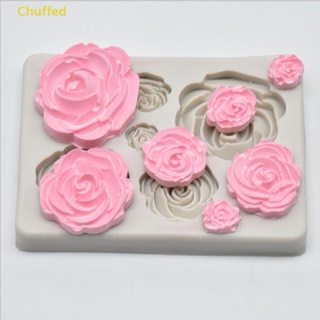Chuffed&gt; แม่พิมพ์ซิลิโคน รูปดอกกุหลาบ 3D สําหรับทําช็อคโกแลต ฟองดองท์ เค้ก น้ําตาล งานฝีมือ