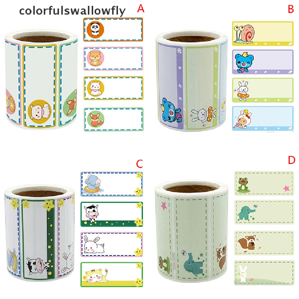 colorfulswallowfly-สติกเกอร์ฉลาก-สําหรับติดตกแต่งตู้เย็น-300-ชิ้น-ต่อม้วน-csf