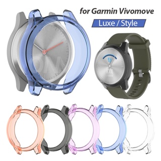 เคสป้องกัน สําหรับ Garmin Vivomove Trend Style Luxe TPU ฝาครอบสมาร์ทวอทช์ แบบบาง สําหรับ Garmin Vivomove 3 S / Vivoactive 4 / 3Music