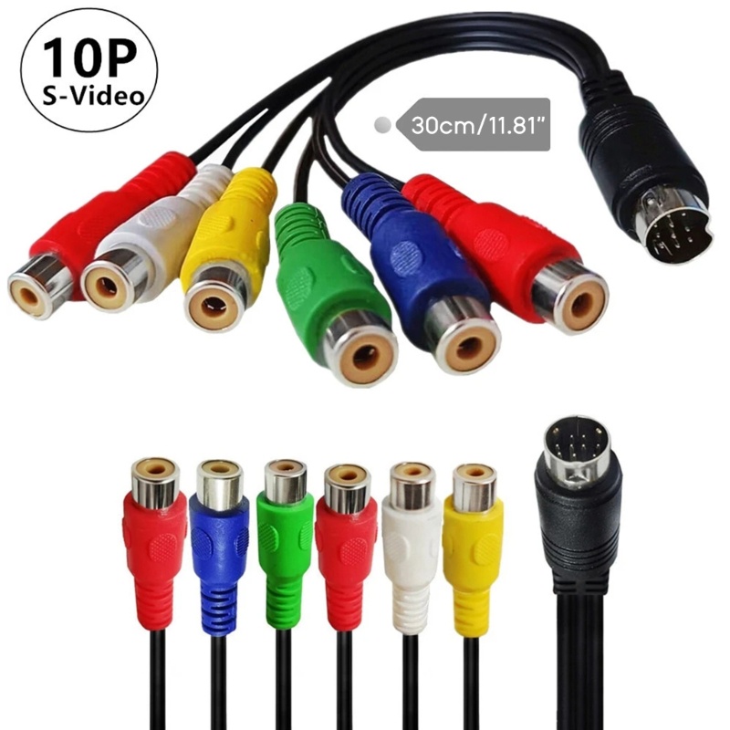 bt-สายเคเบิลแปลงวิดีโอ-hdtv-10pin-din-เป็น-6rca-สําหรับ-pc-hdtv