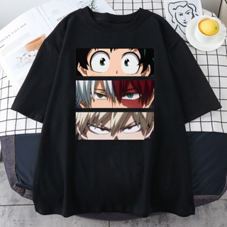 My Hero Academia เสื้อยืดอะนิเมะน่ารักลําลอง Harajuku Tee เสื้อยืดเสื้อผ้าสั้น tshirt สําหรับผู |T~_02