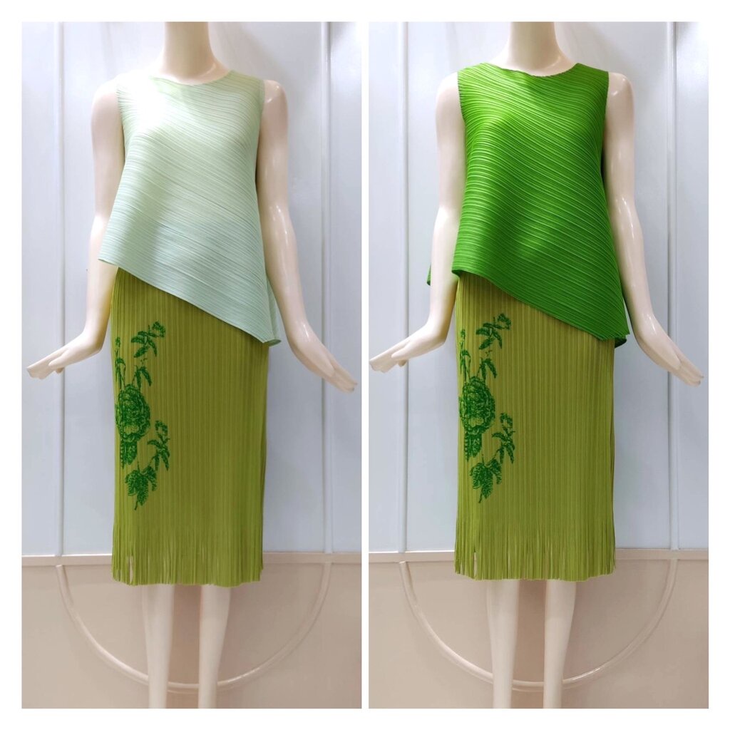 2muay-pleat-เซ็ตพลีทคุณภาพ-sleeveless-asymmetric-with-fringe-skirt-pleat-set-6-สี-รุ่น-gjo6970-cx232s-free-size