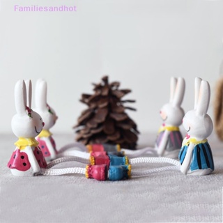 Familiesandhot&gt; 4 ชิ้น / เซต รูปปั้นกระต่ายน่ารัก ตุ๊กตากระต่าย ขายาว ตุ๊กตา ฟิกเกอร์ดี