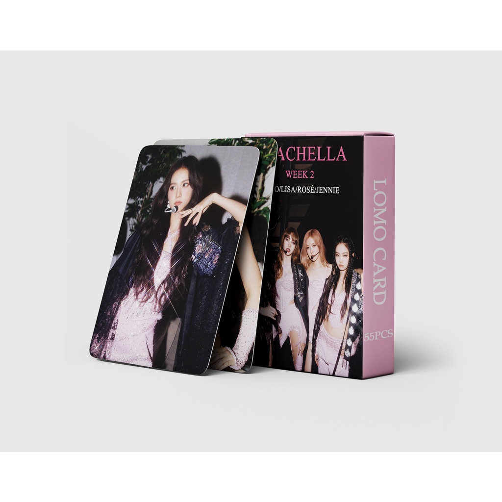 โฟโต้การ์ดคอนเสิร์ต-blackpink-coachella-hd-idol-lomo-card-collection-jennie-rose-lisa-jisoo-2023-55-ชิ้น