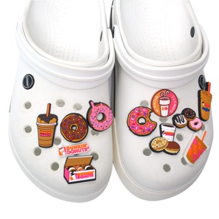 Dunkin โดนัท Jibits Croc การ์ตูน Milktea Jibitz ชาร์มโดนัท ขนมหวาน อาหาร จิ๊บบิท หม้อ สําหรับผู้ชาย อุปกรณ์เสริมรองเท้า จี้รองเท้า หมุดตกแต่ง