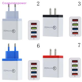 Coa อะแดปเตอร์ที่ชาร์จ usb 3.0 3a 4 พอร์ต ชาร์จไว สําหรับเดินทาง