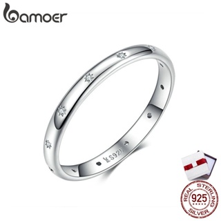 Bamoer แหวนเงิน 925 SCR546 สําหรับผู้หญิงและผู้ชาย