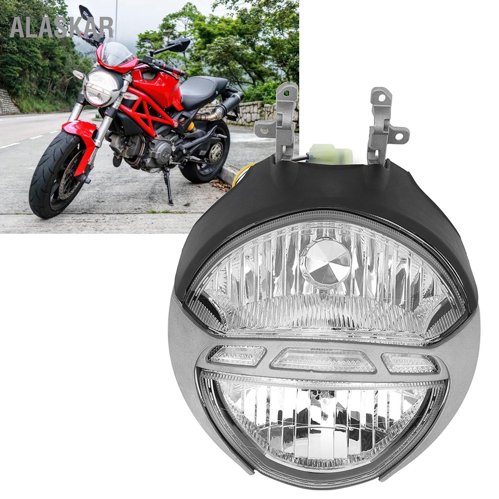 alaskar-ไฟหน้ารถจักรยานยนต์กันน้ำไฟหน้าวงเล็บสำหรับ-ducati-monster-1100-1100s-m1000-696-795-796