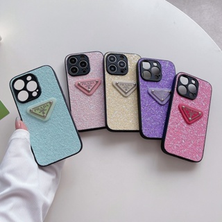 เคสป้องกันโทรศัพท์มือถือ แบบแข็ง ลายกลิตเตอร์ สีชมพูแคนดี้ สําหรับ 14plus iphoe 11ProMax 11 11pro