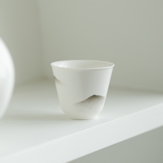 Guanshan Wangshu ชุดถ้วยชาพอร์ซเลน สีขาว สไตล์ญี่ปุ่น [A013]
