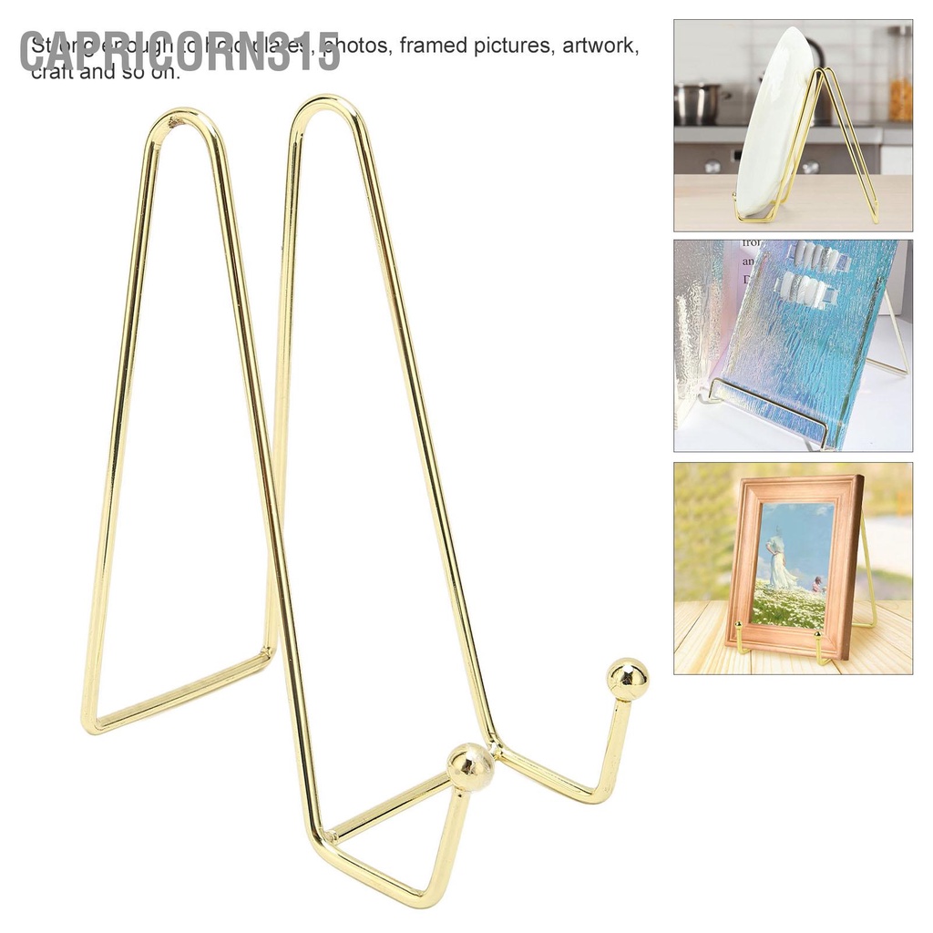 capricorn315-กระดานแสดงศิลปะเล็บยืนผู้ถือกรอบรูปโลหะมัลติฟังก์ชั่นแข็งแรงทนทานยืนทอง