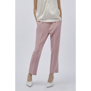 ESPAD กางเกงทรงแครอท + เข็มขัดผ้า ผู้หญิง สีชมพู | Carrot Trousers + Fabric Belt | 4651