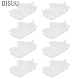 Disuu 8Pcs Plastic Transparent Box Jewelry Storage Bead Container WP