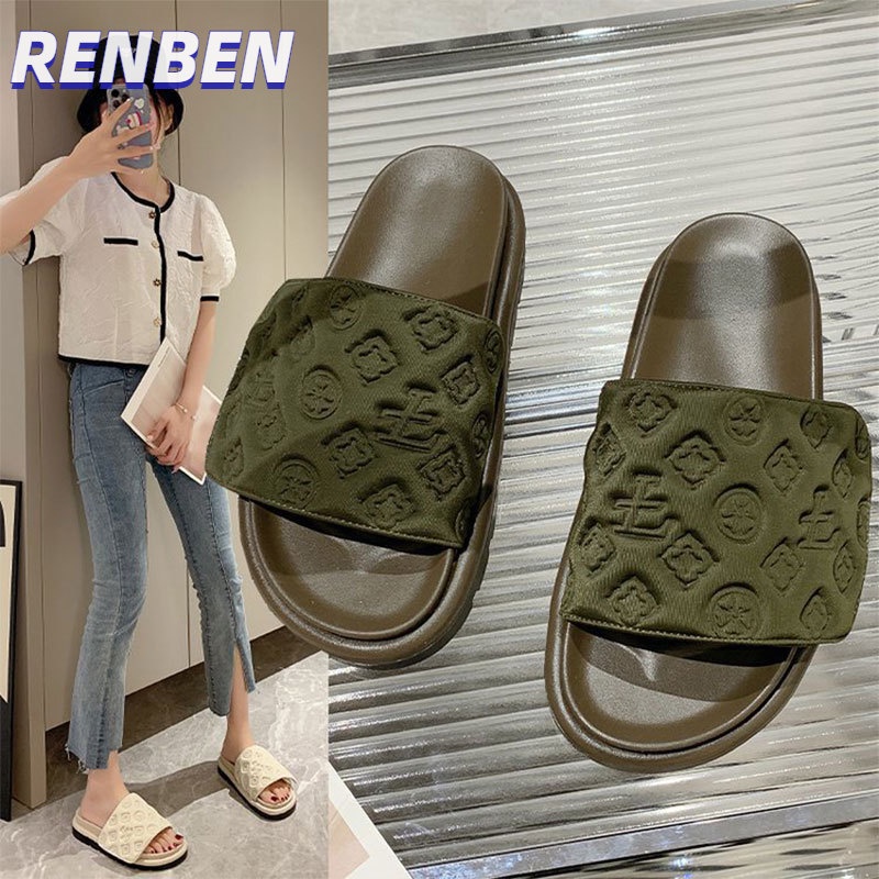 renben-รองเท้าแตะชายหาดสไตล์เรโทรแบบพื้นหนาสำหรับผู้หญิงที่ร้อนแรงเป็นพิเศษ