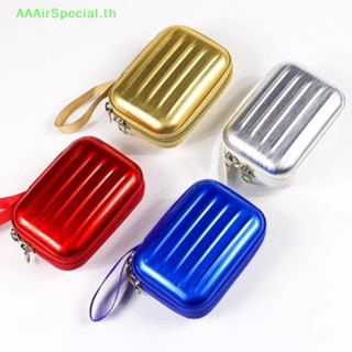 Aaairspecial กล่องดีบุก ทรงสี่เหลี่ยม มีซิป ขนาดเล็ก สําหรับใส่จัดเก็บหูฟัง สายเคเบิ้ล 1 ชิ้น