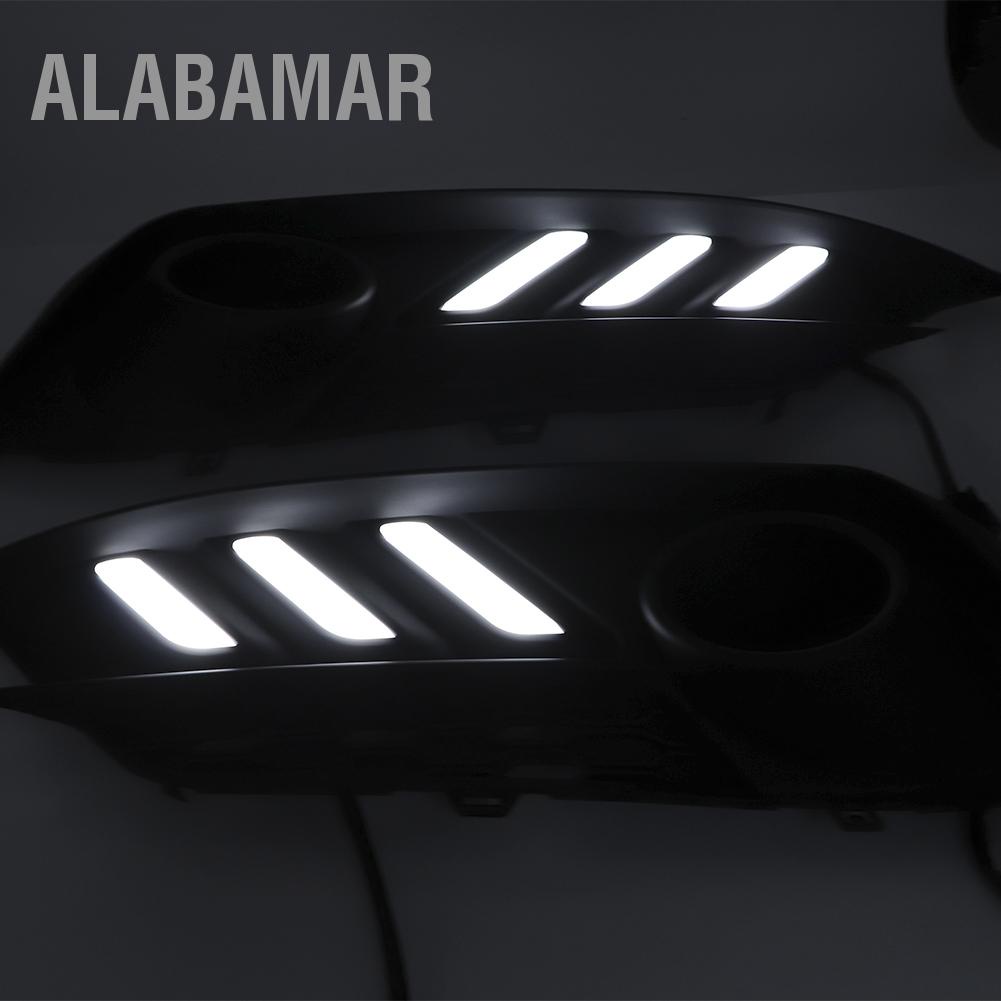 alabamar-2-ชิ้น-led-ไฟวิ่งกลางวัน-3-สีโคมไฟ-drl-เหมาะสำหรับฮอนด้าซีวิค-10th-2016-2018